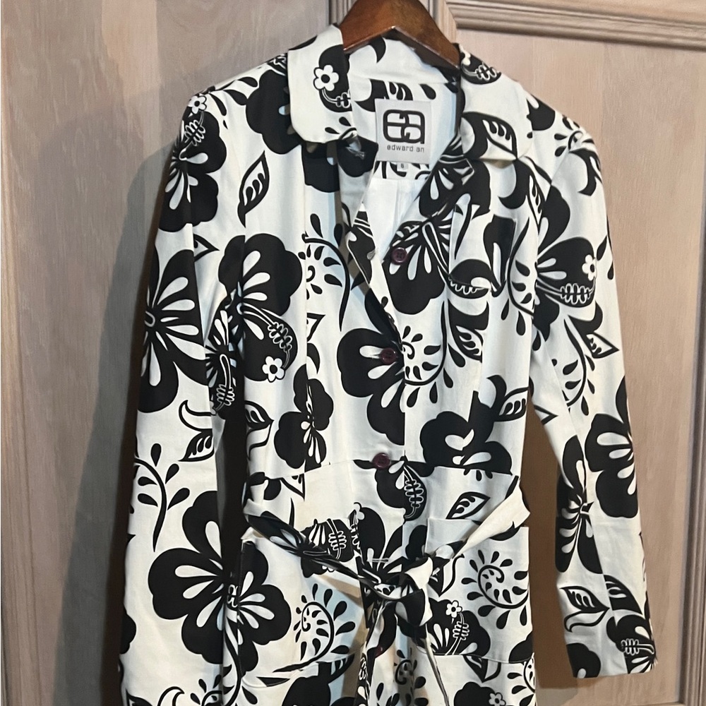Black and white coat